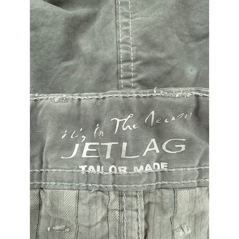Jet Lag Cargo Shorts Mens Grey Hand Dyed Corduroy Mixed Utility Tailor Made - Picture 7 of 10